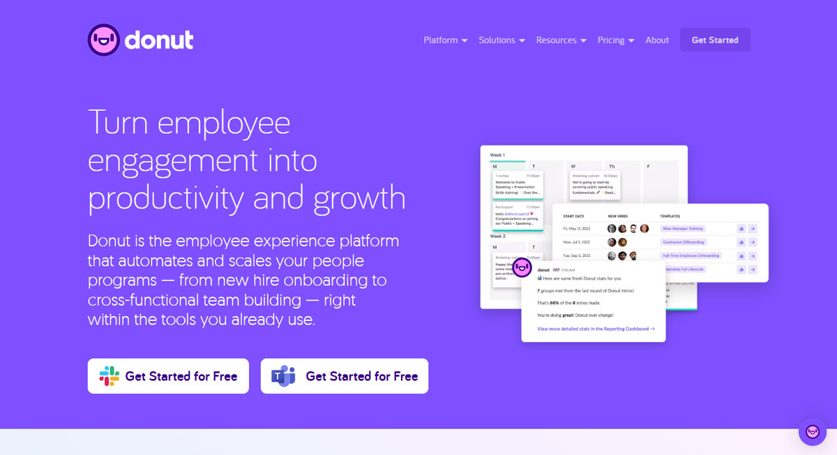 Donut Slack tool view