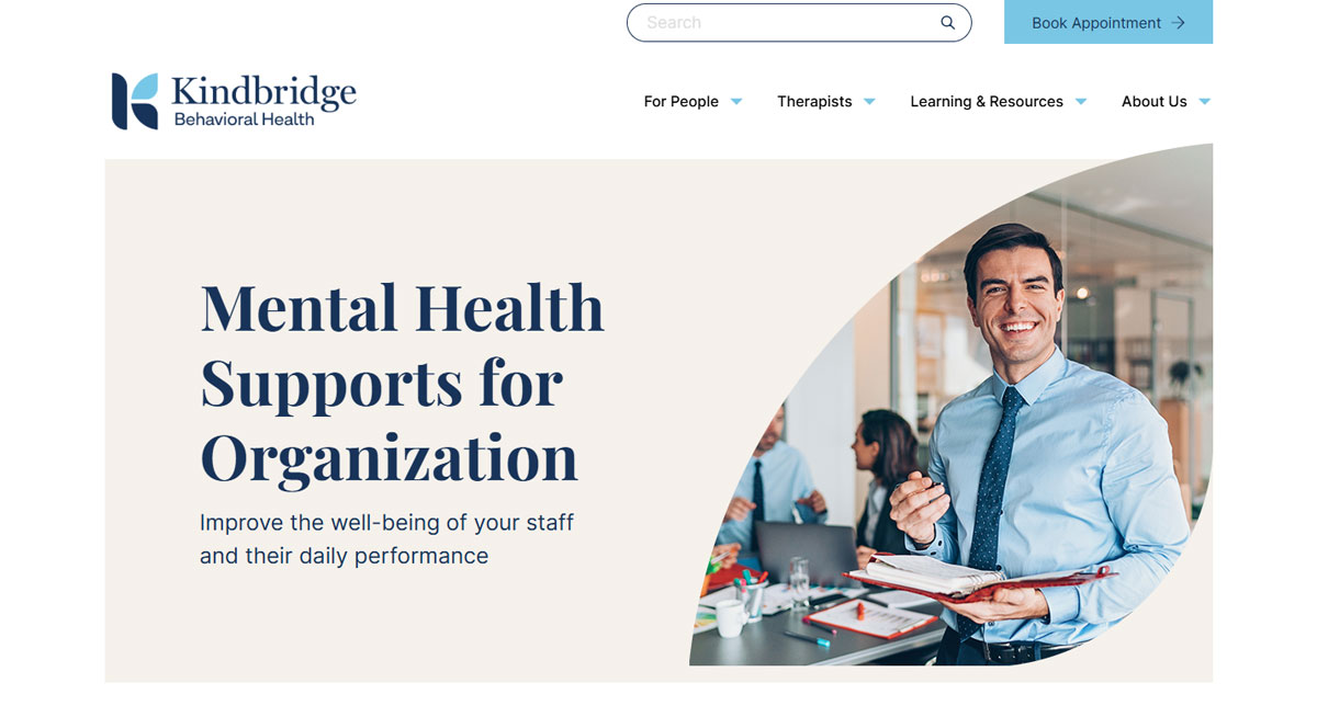 Kindbridge landing page